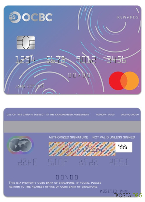 La banque OCBC de Singapour récompense la mastercard